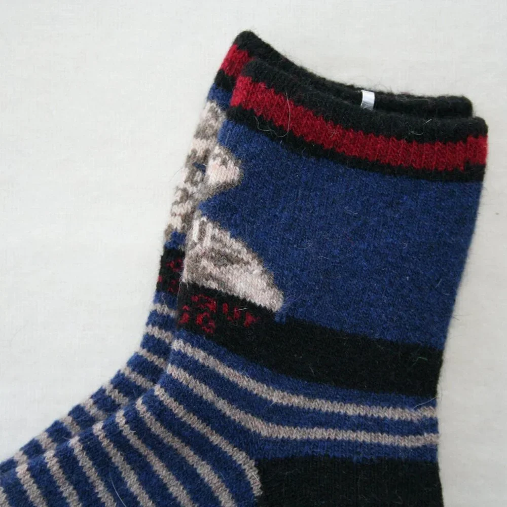 SUPER SOFT KIDS Sz 9 - 11 DINO SOCKS THICK COMFY WARM 2 PAIR LOT DINOSAUR BOYS